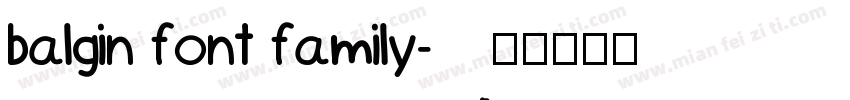 balgin font family字体转换